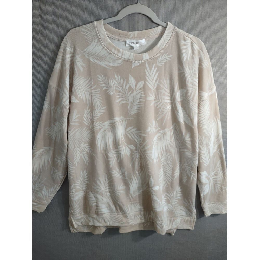 Large Sweater Fern Print‎ Very Very Soft And Stretchy Machine Washable